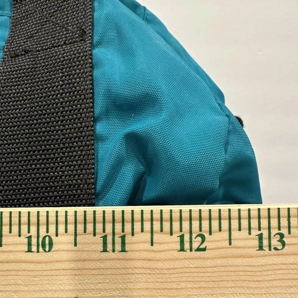 Vintage Eddie Bauer Duffle Bag Small Teal Green Weekender Carry On Nylon 90s Y2K
